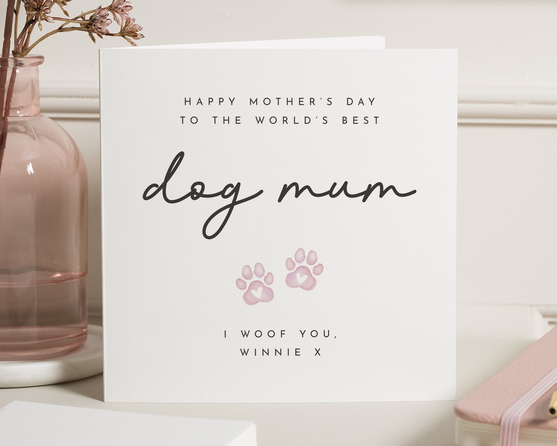 Mother's Day Card for Dog Mum, Dog Mum Mother's Day Card, Mother's Day Card from the Dog, Personalised Dog Mum Card