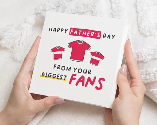Fathers Day Card, Fathers Day Card from Kids, Fathers Day Card from Children, Football Fathers Day Card, Card for Dad, Card for Him