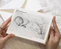 Personalised Baby Thank You Cards, Photo Baby Thank You Card, Birth Announcement Card, Minimal Thank You Cards for Baby, New Baby Card
