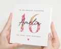 Personalised 16th Birthday Card for Daughter, 16th Birthday Card for Girl, Sweet 16 Birthday Card, Floral Daughter Card, Card for Her