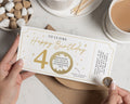 Personalised 40th Birthday Gift Voucher, Spa Day Gift, Scratch To Reveal, Champagne Afternoon Tea, Gift For Her