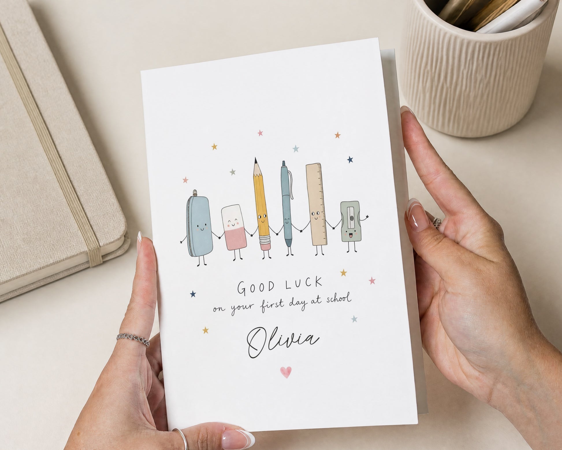 Good Luck Card, First Day at School Card, First Day of School Card, Personalised School Card, Back to School Card for Child