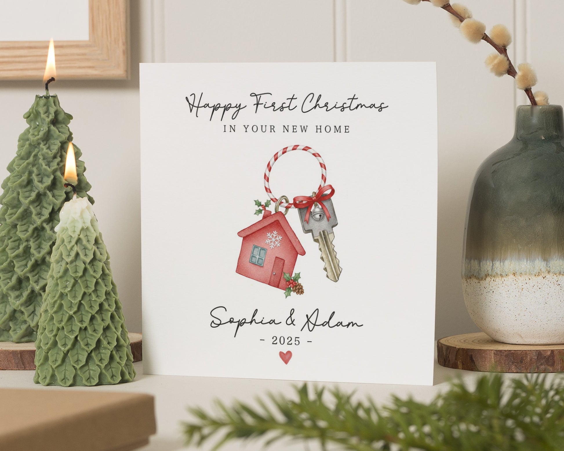 First Christmas In New Home Card, Personalised Christmas Card, Couple Christmas Card, New Home Christmas Card, First Christmas Card