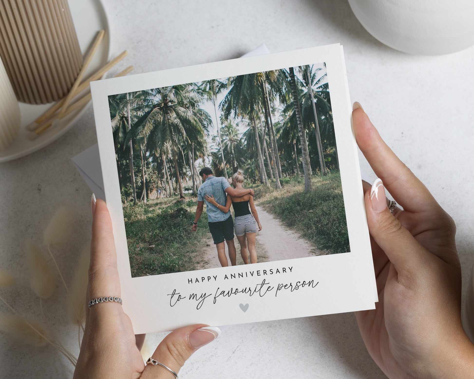 Anniversary Card for Husband, Anniversary Card for Wife, Personalised Photo Anniversary Card, Romantic Anniversary Card for Partner