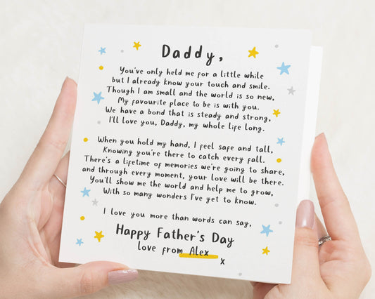 Father's Day Card from Baby, Daddy Father's Day Card, Personalised Father's Day Card, First Father's Day Card, New Dad Card