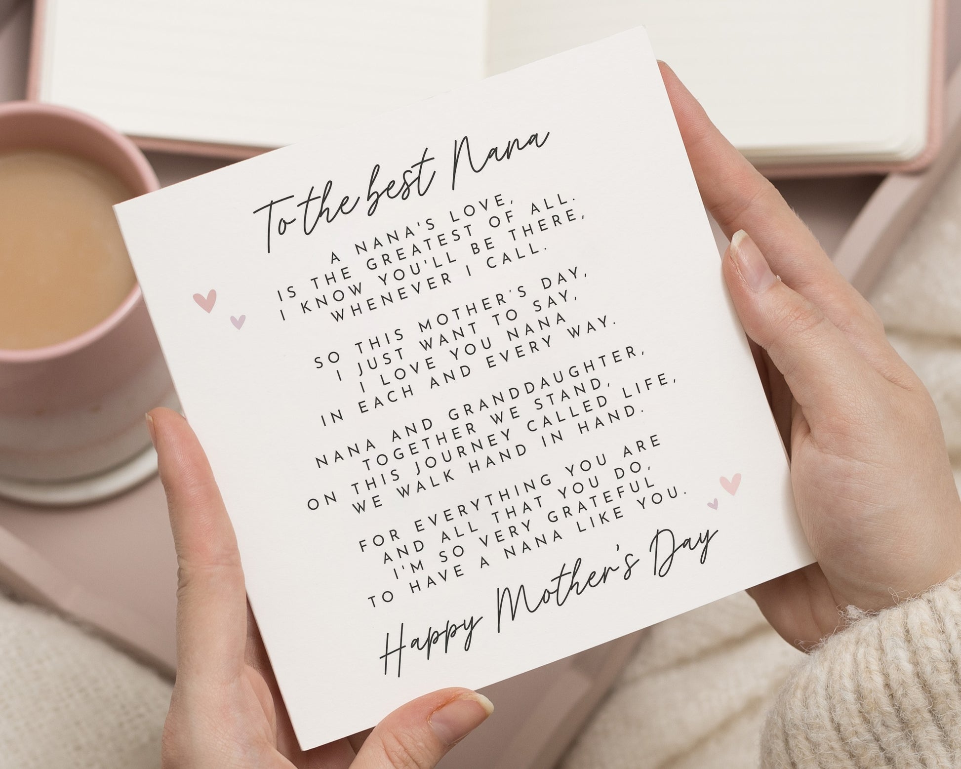 Mother’s Day Card for Nana, Nana Mother’s Day Card, Card from Granddaughter, Poem Mother’s Day Card, Card for Her