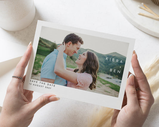 Photo Save the Date Card, Personalised Save the Date, Wedding Save the Date, Custom Save the Date Card, Simple Save the Date Cards