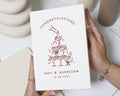 Wedding Congratulations Card, Personalised Wedding Card, Congratulations Card for Couple, Champagne Wedding Card, Engagement Card