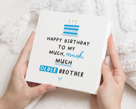 Birthday Card for Brother, Funny Birthday Card for Him, Older Brother Birthday Card, Humorous Birthday Card, Simple Birthday Card