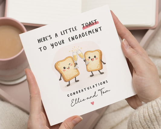 Engagement Card, Engagement Card for Couple, Cute Engagement Card, Funny Engagement Card, Personalised Engagement Card, Toast Card