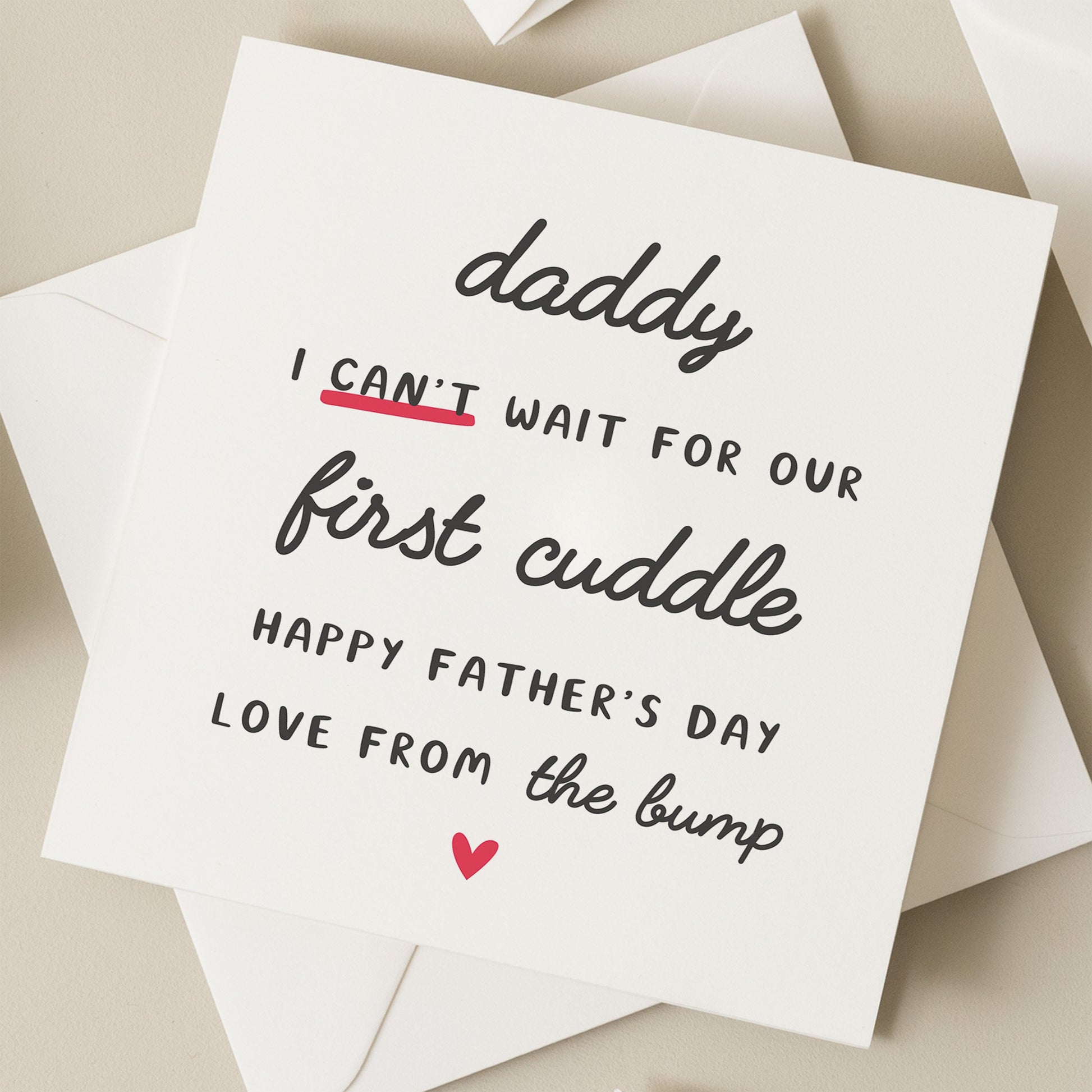 Cute Daddy Fathers Day Card From Bump, Fathers Day Card From Bump, Special Daddy Card, Fathers Day Card For Daddy, From Bump, Baby