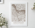Personalised Map Print, Custom Location Map, Any Location Wall Art, Couple Gift, Anniversary Gift, New Home Gift, White Framed Print