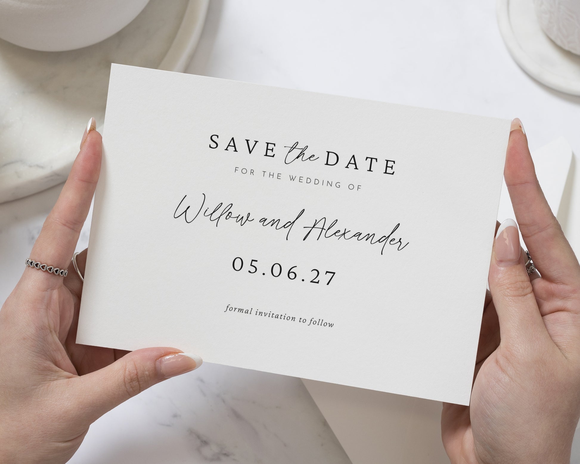 Personalised Save the Date Card, Wedding Save the Date, Simple Save the Date Card, Elegant Save the Date, Custom Wedding Card