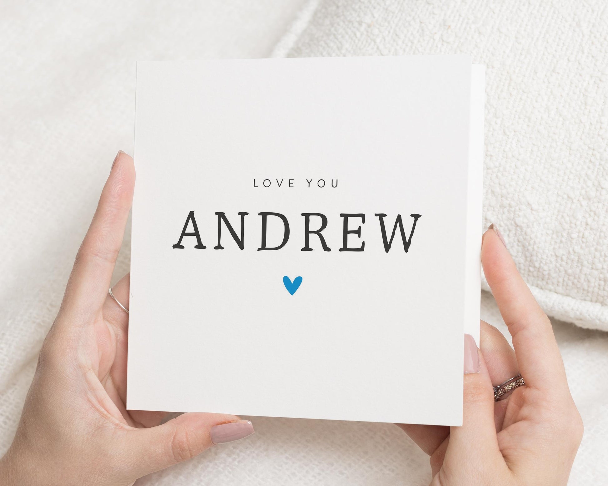 Personalised Birthday Card for Him, Love You Card, Custom Name Card, Birthday Card for Boyfriend, Husband, Romantic Card for Men