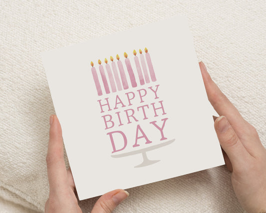 Birthday Card, Birthday Card for Her, Simple Birthday Card, Cake Birthday Card, Birthday Card for Friend, Cute Birthday Card