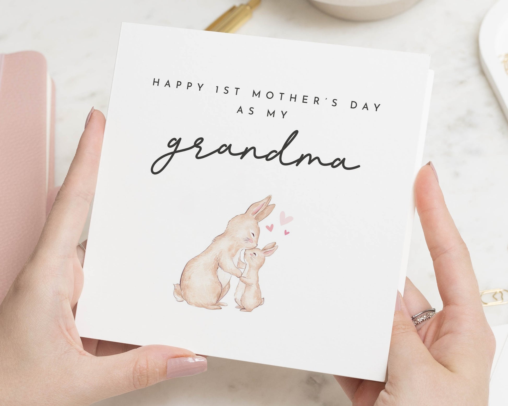 1st Mothers Day Card for Grandma, Mothers Day Card from Baby, Personalised Mothers Day Card, Cute Bunny Grandma Card, New Grandma Card