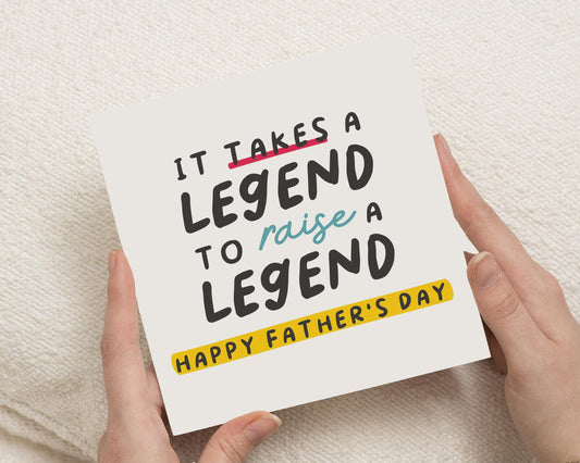 Fathers Day Card, Fathers Day Card for Dad, Funny Fathers Day Card, Card for Him, Card for Daddy, Legend Fathers Day Card