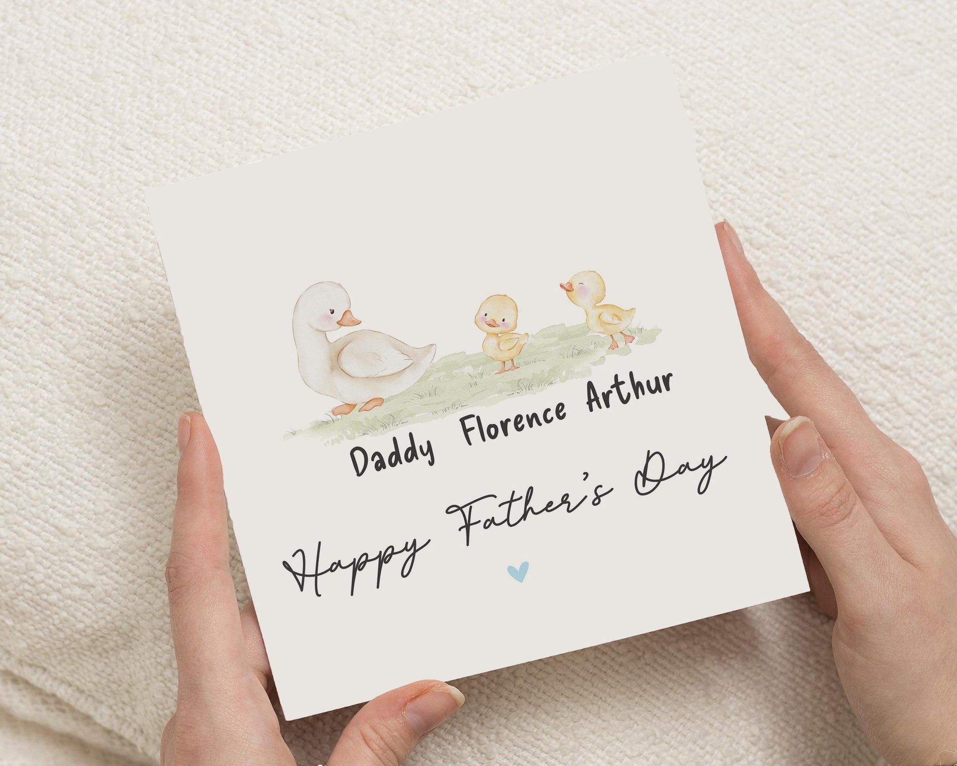 Fathers Day Card from Kids, Personalised Fathers Day Card, Daddy Duck Card, Fathers Day Card for Dad, Cute Fathers Day Card