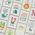 Unisex Pregnancy Milestone Cards, Baby Announcement Milestone Cards, Gender Neutral Milestone Cards, Animal Milestone Cards For Mum To Be