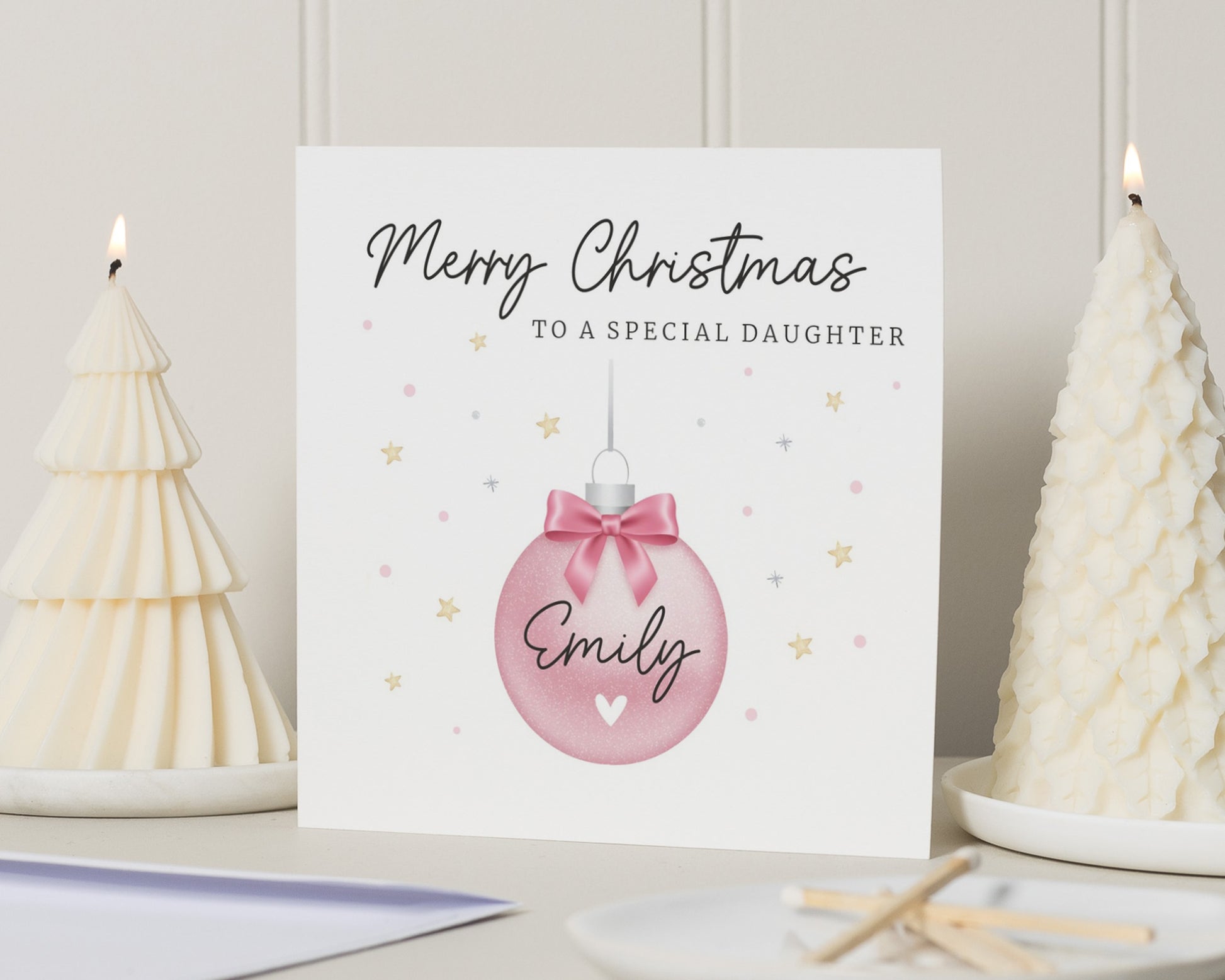 Christmas Card for Daughter, Merry Christmas Daughter Card, Personalised Christmas Card for Girl, Special Daughter Christmas Card