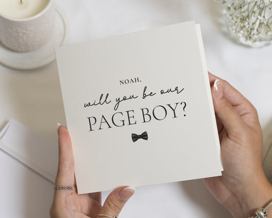 Will You Be Our Page Boy Card, Page Boy Proposal Card, Personalised Wedding Card, Page Boy Invitation, Wedding Party Card