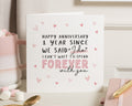 Anniversary Card 1 Year, First Anniversary Card, 1st Year Wedding Anniversary Card, Romantic Card for Husband or Wife, Forever Card