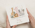 1st Birthday Card for Girl, First Birthday Card, Personalised Birthday Card for Daughter, Safari Birthday Card, Jungle Animal Card