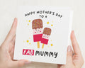 Mother's Day Card for Mum, Fab Mummy Card, Cute Mother's Day Card, Funny Ice Lolly Card, Mother's Day Card for Her, Cute Card for Mum