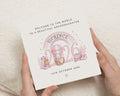 Personalised New Baby Card for Granddaughter, Newborn Baby Girl Card, Welcome to the World Card, Grandparents New Baby Card