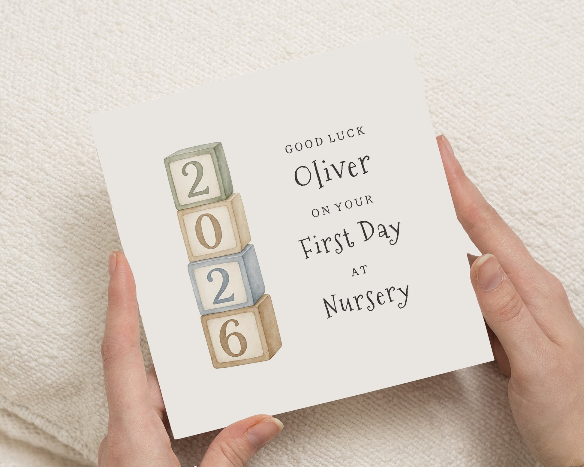 First Day at Nursery Card, 1st Day Nursery Card, Good Luck Kids Card, First Day School Card, Personalised Nursery Card, Back to School Card