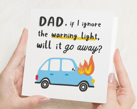 Funny Birthday Card for Dad, Dad Birthday Card, Birthday Card for Him, Car Birthday Card, Humour Card for Dad, Personalised Dad Card