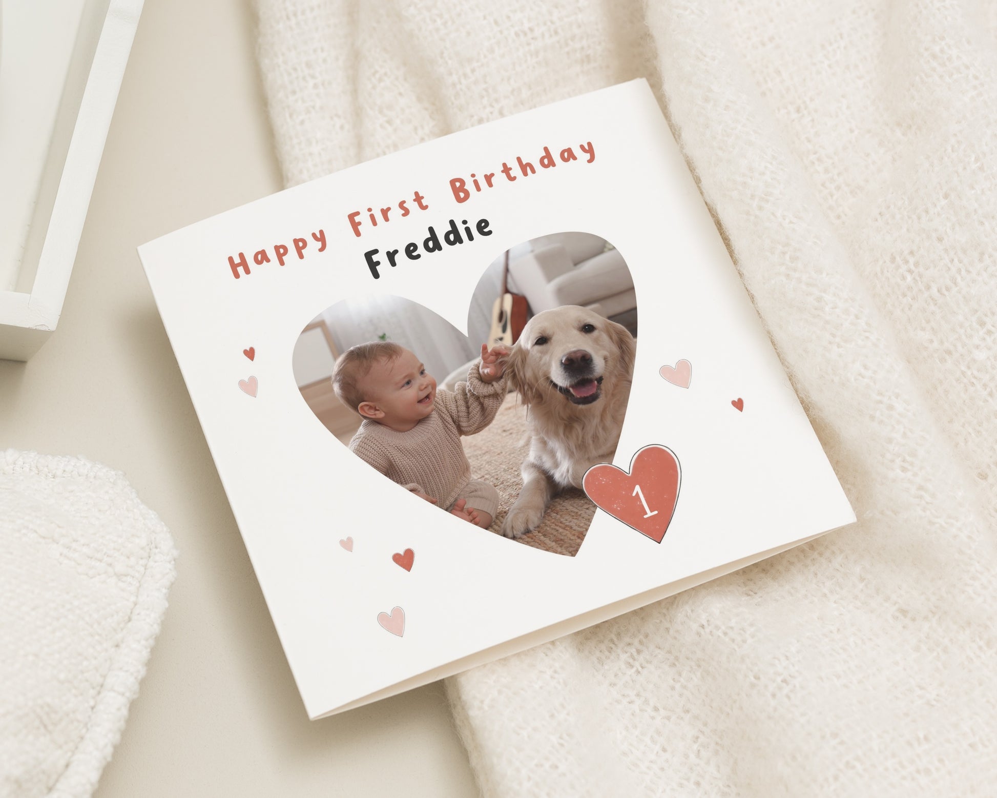 1st Birthday Card, First Birthday Card, Personalised Photo Birthday Card, Baby Birthday Card, Birthday Card for Boy or Girl, Photo Card