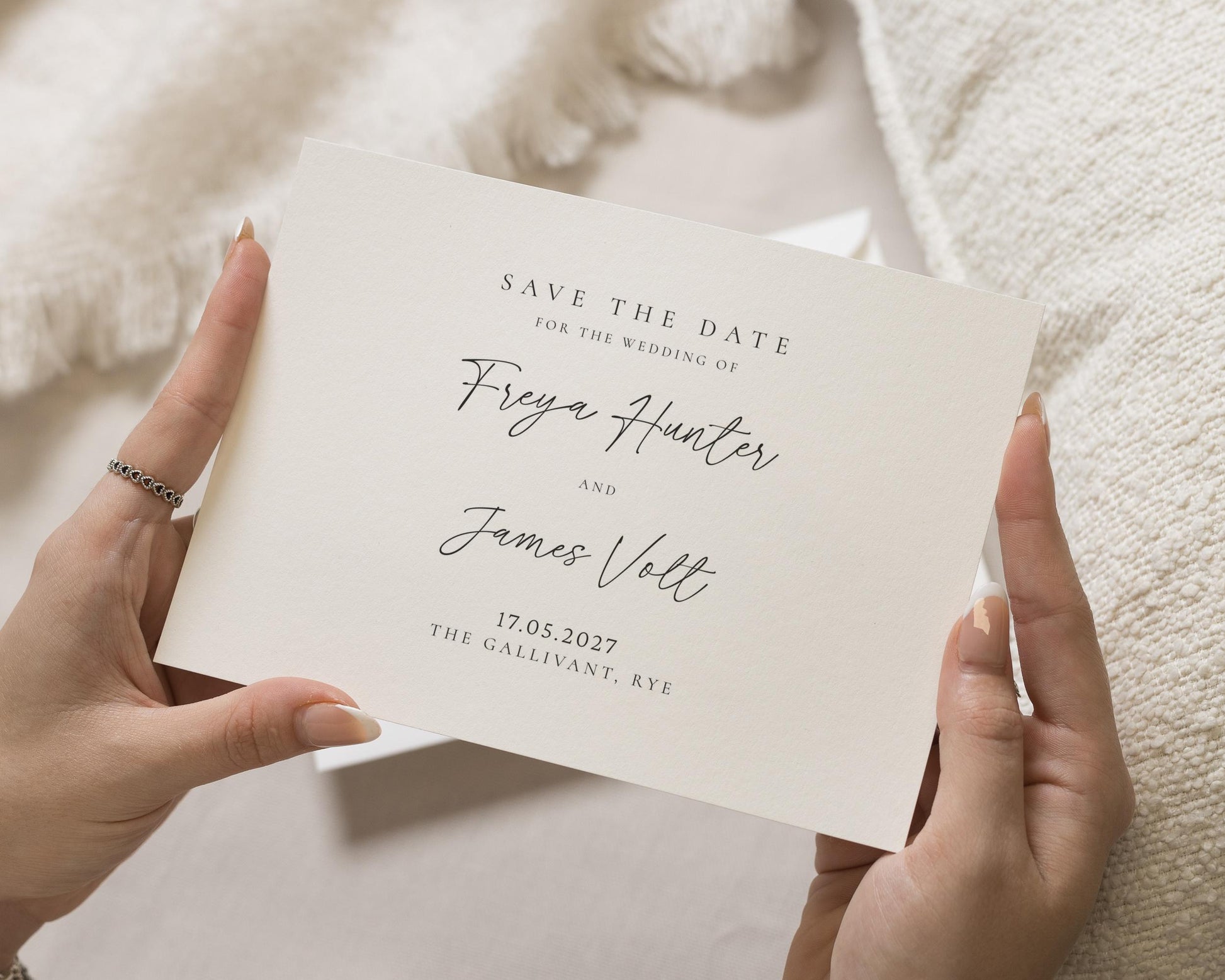 Personalised Save the Date Card, Wedding Save the Date Card, Simple Save the Date, Custom Save the Date, Minimalist Save the Date Card