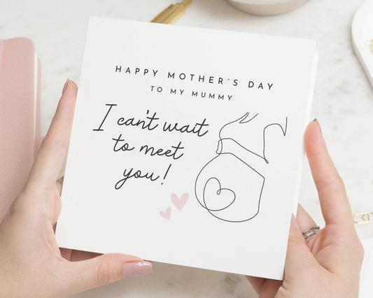Mother's Day Card for Mummy, Pregnancy Mother's Day Card, Card from Bump, First Mother's Day Card, Cute Mum to Be Card