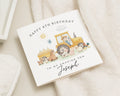 4th Birthday Card for Son, Personalised Tractor Card, Farm Animal Birthday Card, Cute Card for Boy