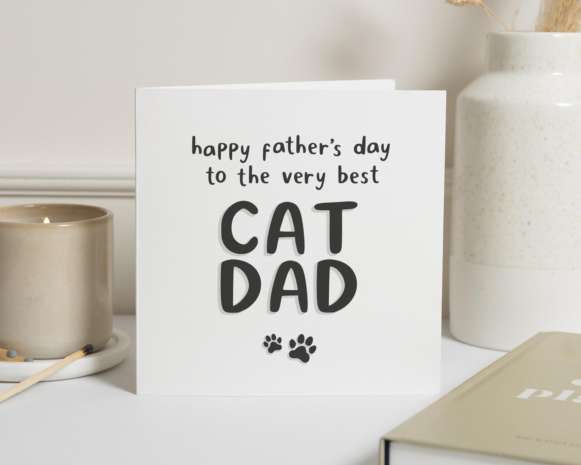 Fathers Day Card for Cat Dad, Cat Dad Fathers Day Card, Fathers Day Card from the Cat, Cat Lover Card, Cute Fathers Day Card