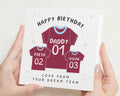 Birthday Card for Daddy, Personalised Daddy Birthday Card, Birthday Card from Kids, Football Shirt Card, Birthday Card for Dad