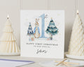 1st Christmas Card for Son, First Christmas Card for Son, Baby Boy Christmas Card, Personalised Christmas Card, Bunny Christmas Card