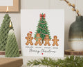 Personalised Family Christmas Card, Gingerbread Family Card, Christmas Card for Mum Dad Kids, Custom Christmas Card, Merry Christmas Card