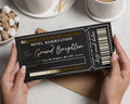 Personalised Hotel Reservation Gift Voucher, Grand Brighton, Gold Foil, Custom Gift Experience
