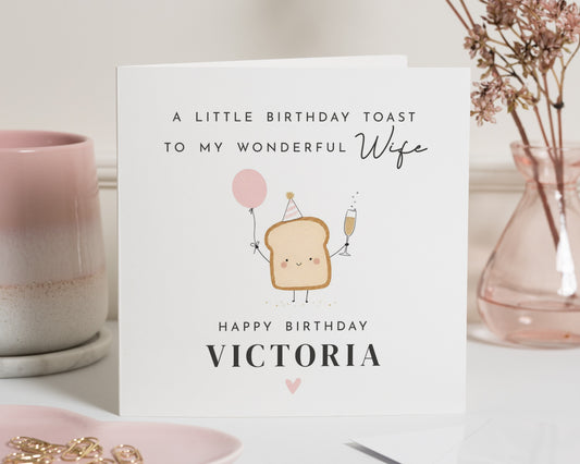 Birthday Card for Wife, Wife Birthday Card, Personalised Birthday Card for Her, Cute Birthday Card for Wife, Funny Pun Birthday Card