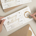 Gold Foil Scratch Birthday Voucher, Birthday Gift Voucher, Scratch To Reveal Birthday Surprise Voucher, Surprise Gift Ticket, Scratch Coupon