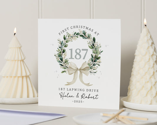 First Christmas At New Home Card, Personalised Christmas Card, New Home Christmas Card, Couple Christmas Card, Housewarming Card