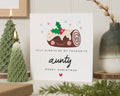 Christmas Card for Aunty, Aunty Christmas Card, Yule Log Card, Cute Christmas Card for Her, Personalised Christmas Card, Aunt Card