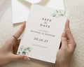 Personalised Save the Date Card, Wedding Save the Date Card, Greenery Save the Date, Simple Save the Date, Custom Save the Date Card