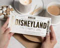 Personalised Disneyland Gift Voucher, Holiday Reveal Ticket, Gold Foil Gift, Scratch To Reveal, Custom Trip Voucher