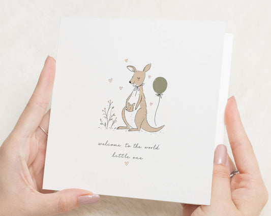 New Baby Card, Welcome to the World Card, Baby Congratulations Card, New Baby Girl Card, New Baby Boy Card, Unisex Baby Card