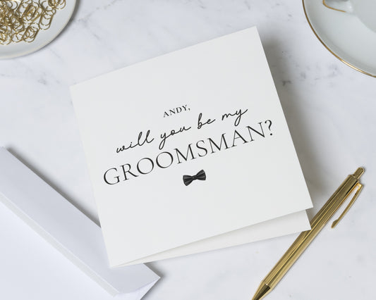 Will You Be My Groomsman Card, Personalised Groomsman Proposal Card, Wedding Party Card, Custom Groomsman Card