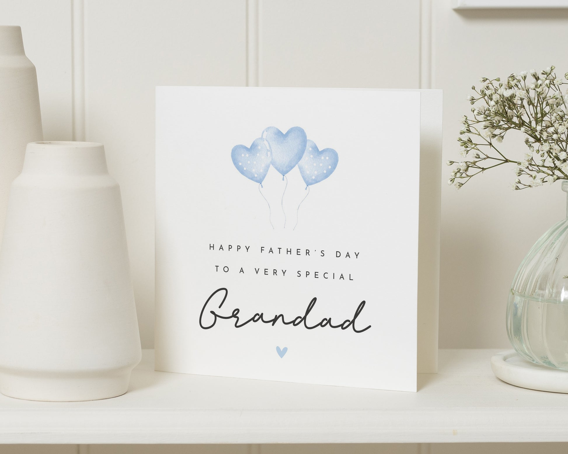 Fathers Day Card for Grandad, Grandad Fathers Day Card, Special Grandad Fathers Day Card, Heart Balloons Card