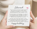 Birthday Card for Husband, Romantic Birthday Card, Personalised Birthday Card for Boyfriend, Poem Birthday Card for Him, Love Card